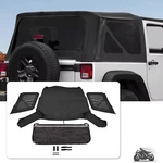 For Jeep Wrangler Jk Door 2007-2018 Soft Top + Tinted Zippered Rear Windows. Fixed Price $149.78.