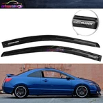 Fit 06-11 Honda Civic Coupe Window Visor Guard Shade Deflector W/ Silver Mugen. Fixed Price $42.29.