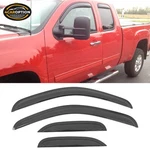 Fits 07-14 Chevy Silverado Sierra Extended Cab Window Visors Rain Sun Guard Vent. Fixed Price $27.99.