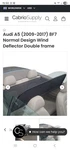 Oem Wind Deflector For Audi A5 S5 With Quick Fastener TYP(8F) Year 2009 - 2016. Fixed Price $135.00.