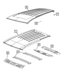 Genuine Mopar Roof Bow Front 55369439AA. Fixed Price $20.29.