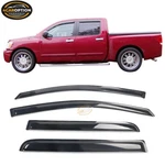 Fits 04-15 Nissan Titan Crew Cab Window Visors Rain Sun Guard Vent 4PC Set. Fixed Price $26.88.