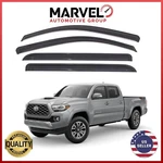 Out-channel Window Visor Rain Guards For Toyota Tacoma Double Cab 2016-2023. Fixed Price $28.90.