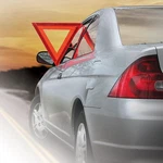 15" X 17" Folding Safety Warning Triangle Window-mounted For Car, Suv Auto. Fixed Price $16.00.