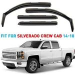 Rain Guards Vent Visors Shade For 2014-2018 Chevrolet (chevy) Silverado Crew Cab. Fixed Price $57.60.
