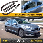 Fits 2019-25 Volkswagon Jetta In-channel Rain Guard Window Visor Vent Deflectors. Fixed Price $49.85.