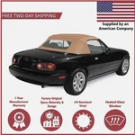 Convertible Soft Top Fits 90-05 Mazda Miata W/dot Heated Glass Window, Tan. Fixed Price $231.39.