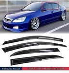 Fits 03-07 Honda Accord Sedan Window Visors Rain Sun Guard Vent 4PC Set. Fixed Price $29.45.