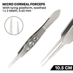 Micro Corneal Forceps Tip X 2 Teeth 10.5 Cm German Ophthalmic Instruments. Fixed Price $27.94.