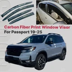 Carbon Fiber Print Window Vent Visors Rain Sun Guards For Honda Passport 2019-25. Fixed Price $48.99.