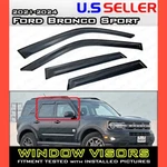 2021 2025 Ford Bronco Sport / Window Visor Deflector Vent Shade Rain Guard. Fixed Price $32.98.