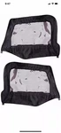 97-06 Jeep Wrangler Tj Soft Top Upper Doors Window Driver & Passenger Black Pair. Fixed Price $144.99.
