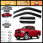 Dodge Ram 1500 Quad Cab Window Visors Rain Guards Out-channel Vent Deflectors. Fixed Price $57.99.