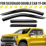 Rain Guards Vent Visors Shade For 2019-2026 Chevy Silverado Double Cab. Fixed Price $47.24.