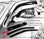 Outside Mount Rain Guards Visor Sun Roof TYPE2 3PC Chevy Silverado 2007-2013 Std. Fixed Price $65.91.