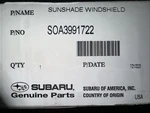 New 2019 2024 Forester Subaru Sunshade SOA3991722 2023 2025 Legacy Outback. Fixed Price $55.00.