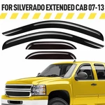 Rain Guards Vent Visors Shade For 2007-2013 Chevy Silverado Extended Cab. Fixed Price $47.24.