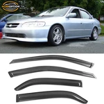 Fits 98-02 Honda Accord Sedan Window Visors Rain Sun Guard Vent 4PC Set. Fixed Price $26.95.