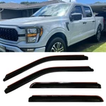 In-channel Window Visors Sun Rain Guards Fit Ford F150 F250 Supercrew 2019 2020. Fixed Price $27.00.