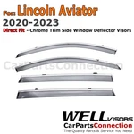 Wellvisors For Lincoln Aviator 2020-2026 Window Deflector Chrome Trim. Fixed Price $105.99.